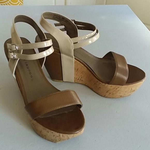Chinese Laundry go getter taupe beige wedges - Picture 2 of 9